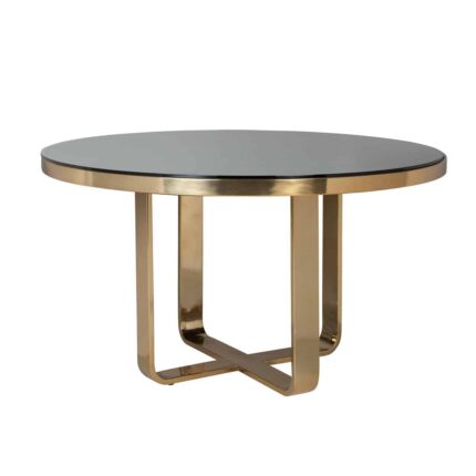 9114 - Eettafel Vendôme 140Ø incl. glas (Gold)