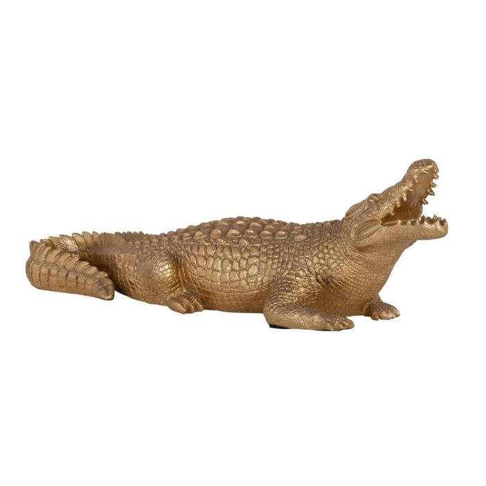 #¿NOMBRE? - Krokodil deco object klein (Gold)