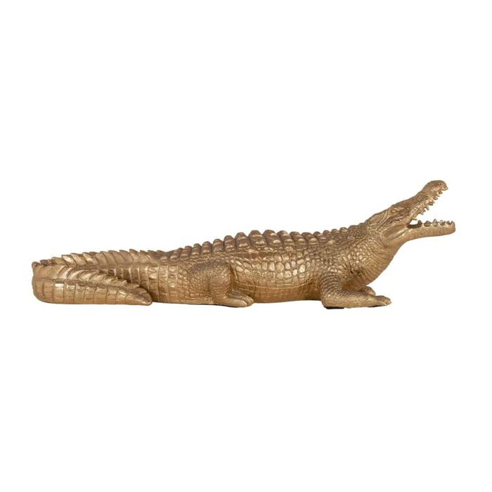 #¿NOMBRE? - Krokodil deco object klein (Gold)