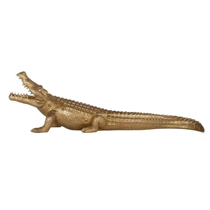 #¿NOMBRE? - Krokodil deco object medium (Gold)