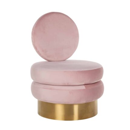 S4490 PINK VELVET - Fauteuil Balou Pink Velvet / gold (Quartz Pink 700)